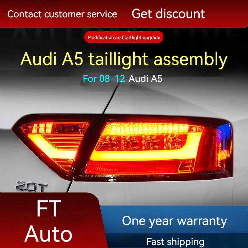 Car lights For 08-16 Audi A5 tail light assembly S5 modified LED light guide lights, turn signals, brake lights
Car lights For 08-16 Audi A5 tail light assembly S5 modified LED light guide lights, turn signals, brake lights
