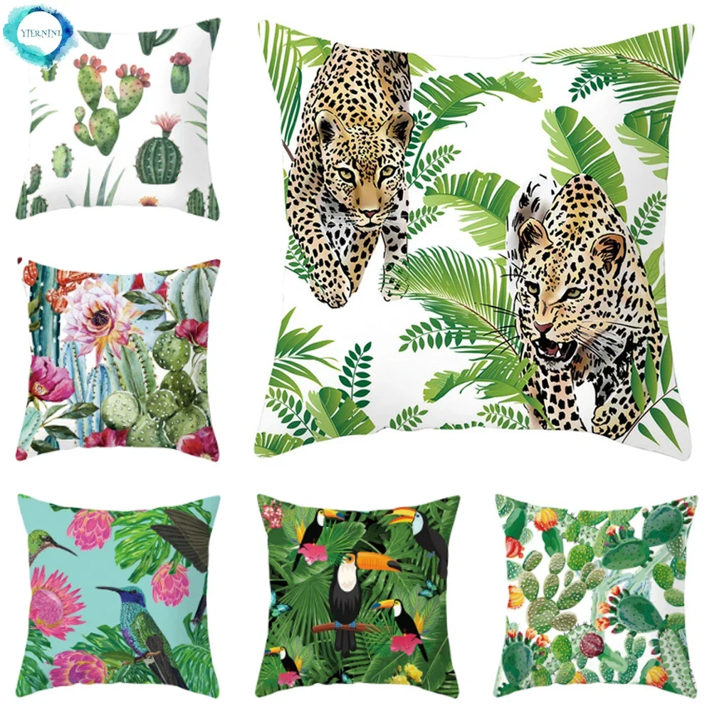 Tropical Plant Cheetah Animal Print Cotton Linen Pillowcase Decorative Throw Pillow Cover Home Decoration Cushion Cover 45x45cm
Tropical Plant Cheetah Animal Print Cotton Linen Pillowcase Decorative Throw Pillow Cover Home Decoration Cushion Cover 45x45cm