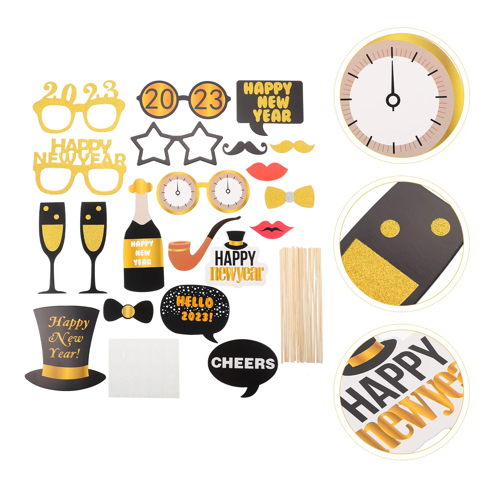 20 Pcs 2023 Photography Props Party Paper Decor Handheld Ornaments Decorations New Year Selfie
20 Pcs 2023 Photography Props Party Paper Decor Handheld Ornaments Decorations New Year Selfie