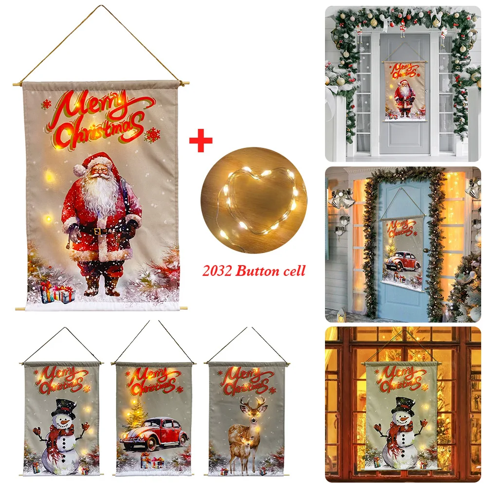 Christmas Home Decoration Wall Banner Pennant Flag with 10LED Strip Light Hanging Wall Sign Decor for Kids Bedroom Front Door
Christmas Home Decoration Wall Banner Pennant Flag with 10LED Strip Light Hanging Wall Sign Decor for Kids Bedroom Front Door