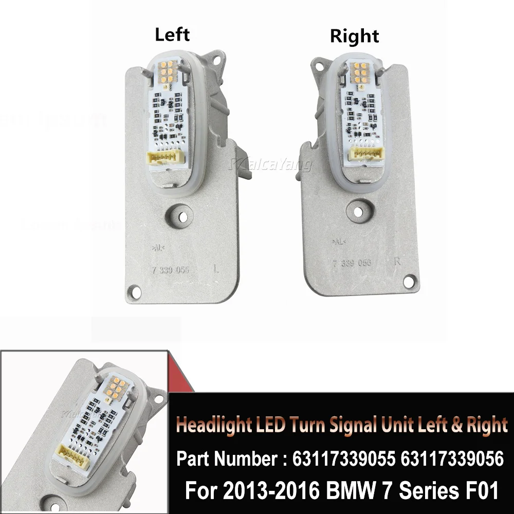 Left & Right Headlight LED Turn Signal Unit 63117339055 63117339056 For 2013-2016 BMW 7' F02 7339055 7339056
Left & Right Headlight LED Turn Signal Unit 63117339055 63117339056 For 2013-2016 BMW 7' F02 7339055 7339056