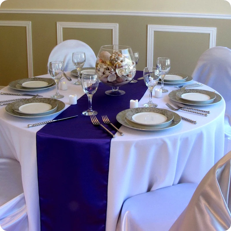 1PC Wedding Party Burgundy Satin Table Runner Modern Royal Blue For Round Dining Tables Decoration 30*275cm
1PC Wedding Party Burgundy Satin Table Runner Modern Royal Blue For Round Dining Tables Decoration 30*275cm