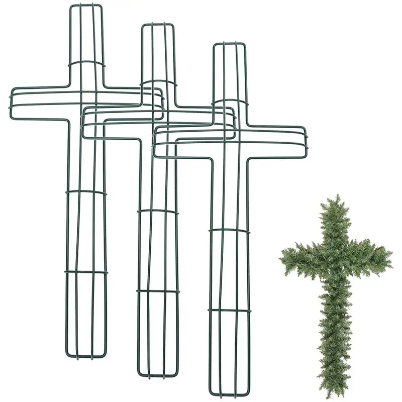 3pcs Cross Shaped Metal Wire Wreath Frame Religious Church Themed Frame Cross Flower Rack Easter Wreath Hanging Holiday Decor
3pcs Cross Shaped Metal Wire Wreath Frame Religious Church Themed Frame Cross Flower Rack Easter Wreath Hanging Holiday Decor