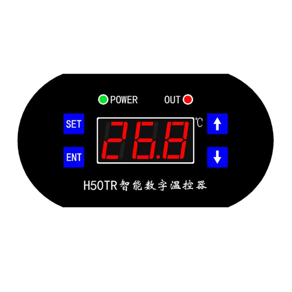 

Высокотемпературный регулятор температуры H50TR,-40 ℃-300 ℃, постоянный ток, 12 В, 24 В, датчик температуры NTC, цифровой дисплей