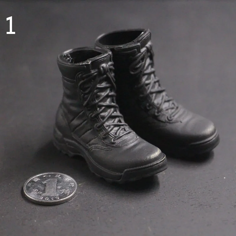 

Масштаб 1:6 США Мужская кожаная обувь в стиле милитари