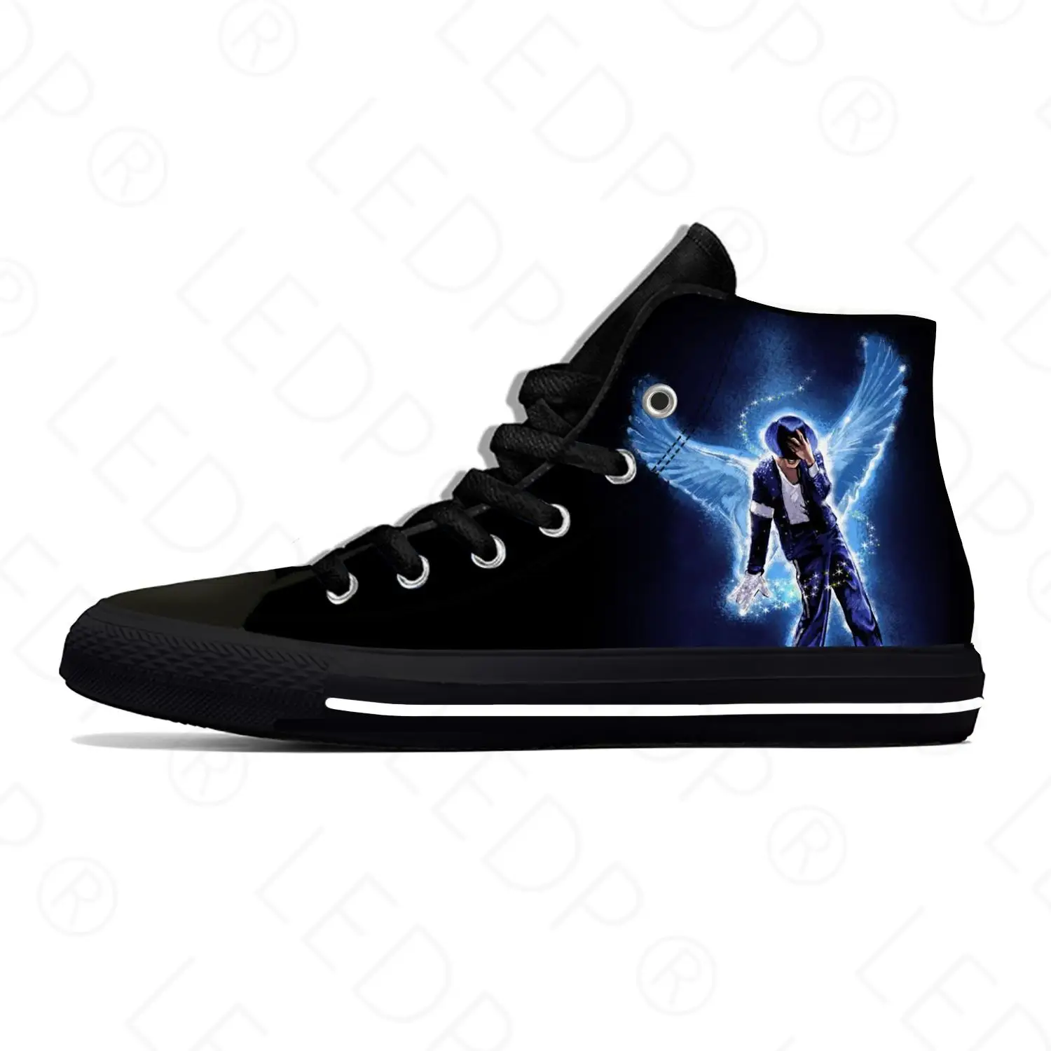Кроссовки с высоким верхом King of Pop, модные повседневные тканевые сникерсы Майкла Джексона, легкие дышащие, с 3D принтом, для мужчин и женщин 
Кроссовки с высоким верхом King of Pop, модные повседневные тканевые сникерсы Майкла Джексона, легкие дышащие, с 3D принтом, для мужчин и женщин