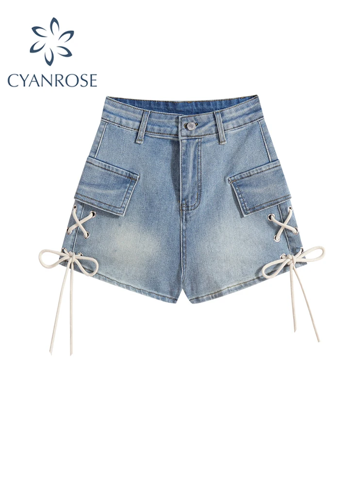 Women High Waist Denim Blue Shorts Y2k Vintage Harajuku Lace Up Mini Shorts Streetwear Girls 90s A-Line Jean Shorts 2023 Summer
Women High Waist Denim Blue Shorts Y2k Vintage Harajuku Lace Up Mini Shorts Streetwear Girls 90s A-Line Jean Shorts 2023 Summer