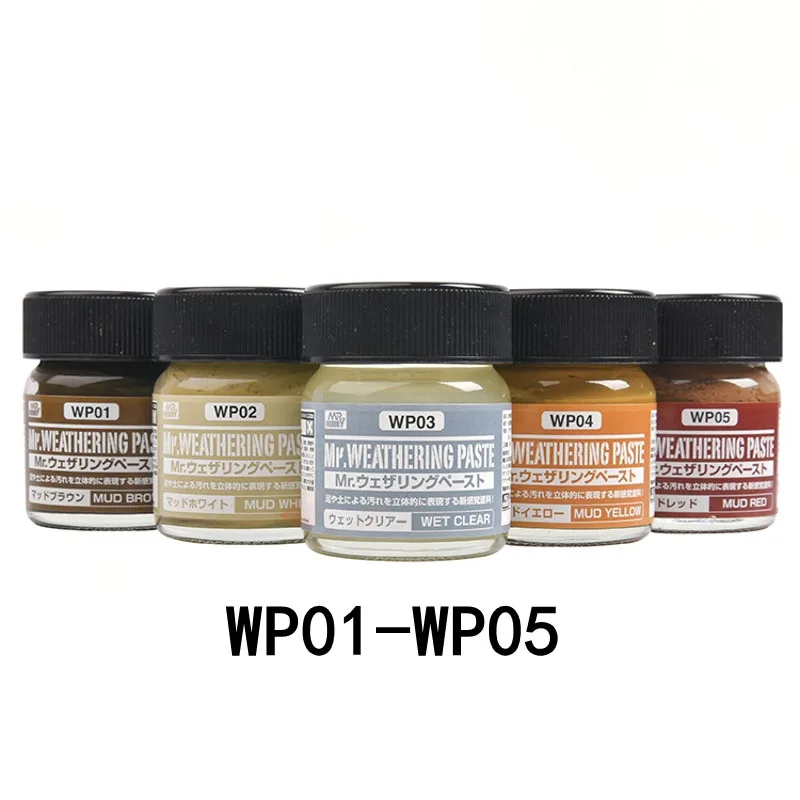 Mr Hobby Color Weathering Paste WP01-WP05 Anime SciFi Doll Model Paint For DIY Military Tank Ship Plane Handicraft Building Tool
Mr Hobby Color Weathering Paste WP01-WP05 Anime SciFi Doll Model Paint For DIY Military Tank Ship Plane Handicraft Building Tool