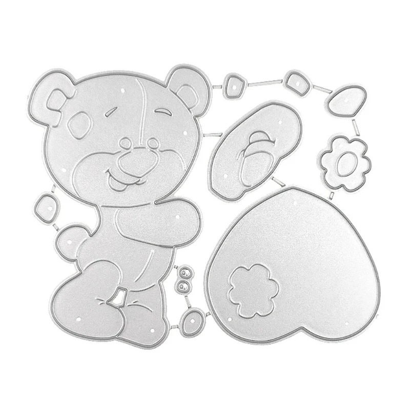 Сердце Медведь Металлические штампы DIY Ремесло Углеродистая сталь Тиснение Шаблон Трафарет 
Сердце Медведь Металлические штампы DIY Ремесло Углеродистая сталь Тиснение Шаблон Трафарет