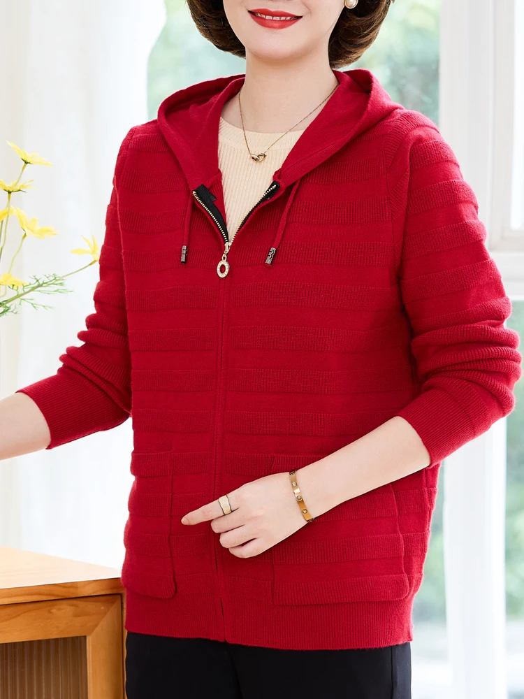 Cardigans Sweater Women Autumn Zipper Knitted Sweater Coat With Hooded Solid Top Femme Korean Fashion Female Cardigan
Cardigans Sweater Women Autumn Zipper Knitted Sweater Coat With Hooded Solid Top Femme Korean Fashion Female Cardigan