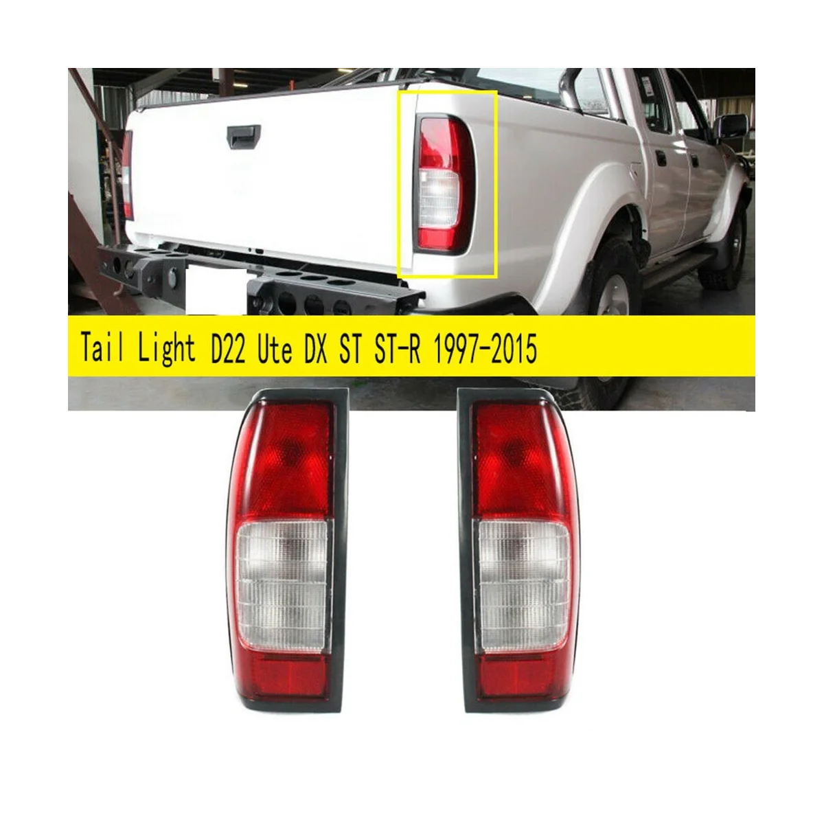 

Car Left Tail Light Brake Lamp Signal Lamp for Nissan Navara D22 Ute DX ST ST-R 1997-2015 RLN026-UK-L