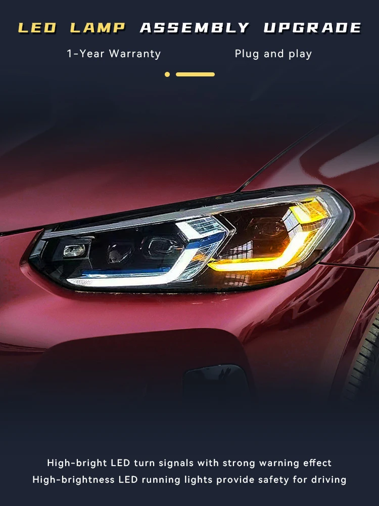 

Car Light For BMW X3 IX3 G01 G08 LED Head Light 2018-2021 Refit Front Lamp DRL Headlight Turn Signal Lamp Automobile Assembly