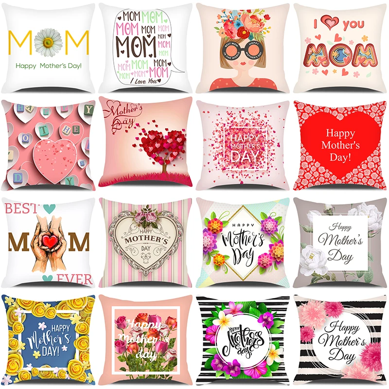 Happy Mother's Day Gifts Flowers LOVE Printed Cushion Cover 45x45cm Throw Pillow Cover Mother's Day Party Decorations Pillowcase
Happy Mother's Day Gifts Flowers LOVE Printed Cushion Cover 45x45cm Throw Pillow Cover Mother's Day Party Decorations Pillowcase