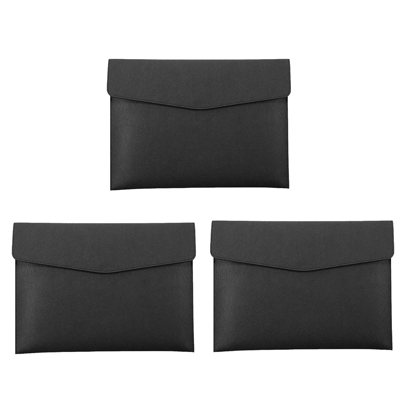 3X PU Leather A4 File Folder Document Holder Waterproof Portfolio Envelope Folder Case With Snap Closure(Black)
3X PU Leather A4 File Folder Document Holder Waterproof Portfolio Envelope Folder Case With Snap Closure(Black)