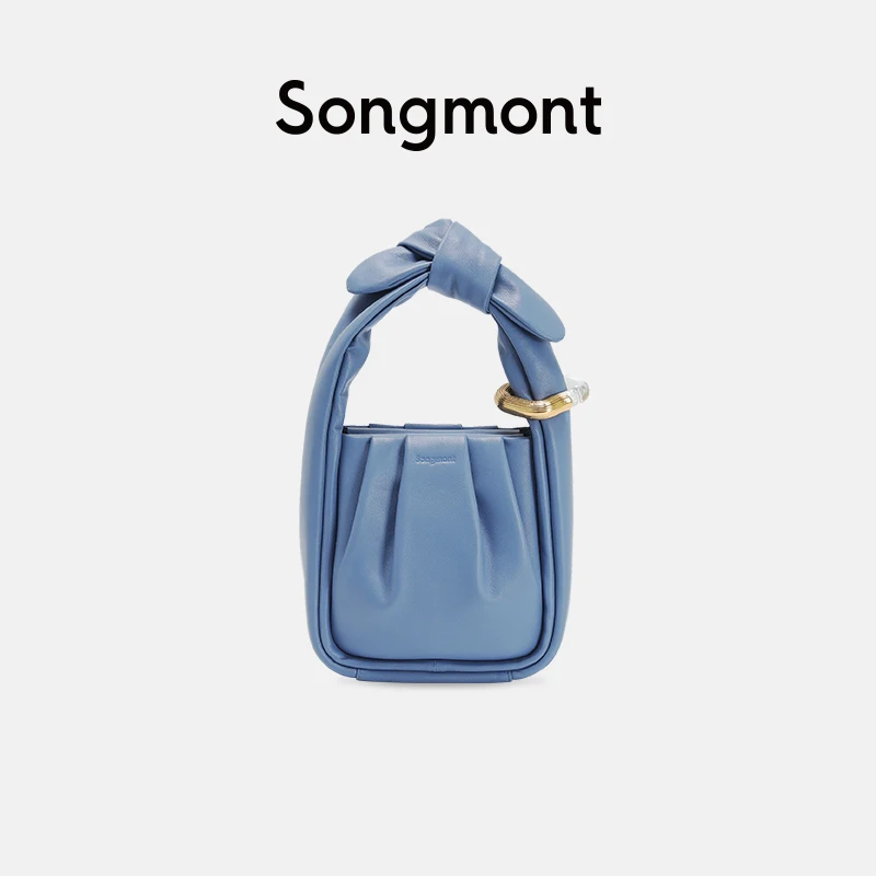 

Маленькая сумка Songmont Wonton из натуральной кожи, мягкая летняя сумка через плечо 2022, женская сумка с ручками, сумка через плечо