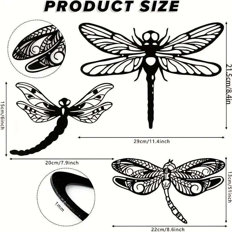 HELLOYOUNG Dragonfly Wall Hanging Decoration Metal Art Home Decor Living Room Bedroom Children's Room Self-Adhesive Stickers
HELLOYOUNG Dragonfly Wall Hanging Decoration Metal Art Home Decor Living Room Bedroom Children's Room Self-Adhesive Stickers