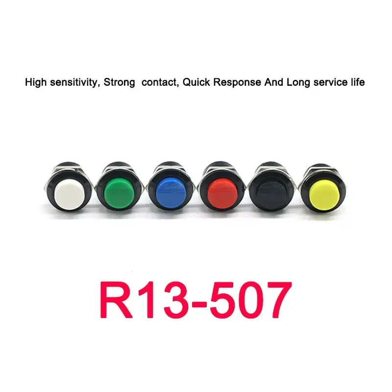 10pcs R13-507 Momentary Push Button Switch 16mm Momentary 6A/125VAC 3A/250VAC Round Switches
10pcs R13-507 Momentary Push Button Switch 16mm Momentary 6A/125VAC 3A/250VAC Round Switches