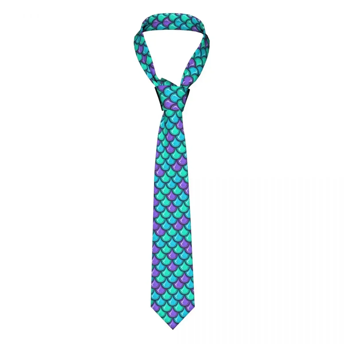 

Tie For Men Formal Skinny Neckties Classic Men's Colorful Shiny River Fish Scales Dragon Scale Wedding Tie Gentleman Narrow