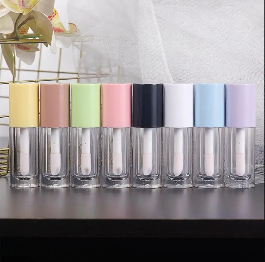 

5ml colorful round lip tube glosses booster salve gel moisture gel eye growth liquid conditioner make up packing