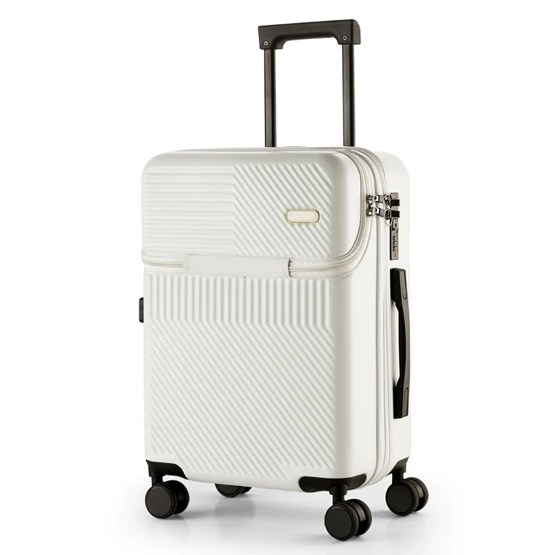 

New Spinner Brand Rolling Luggage 20/22/24/26 inch Front open pocket boarding box multifunctional password trolley suitcase