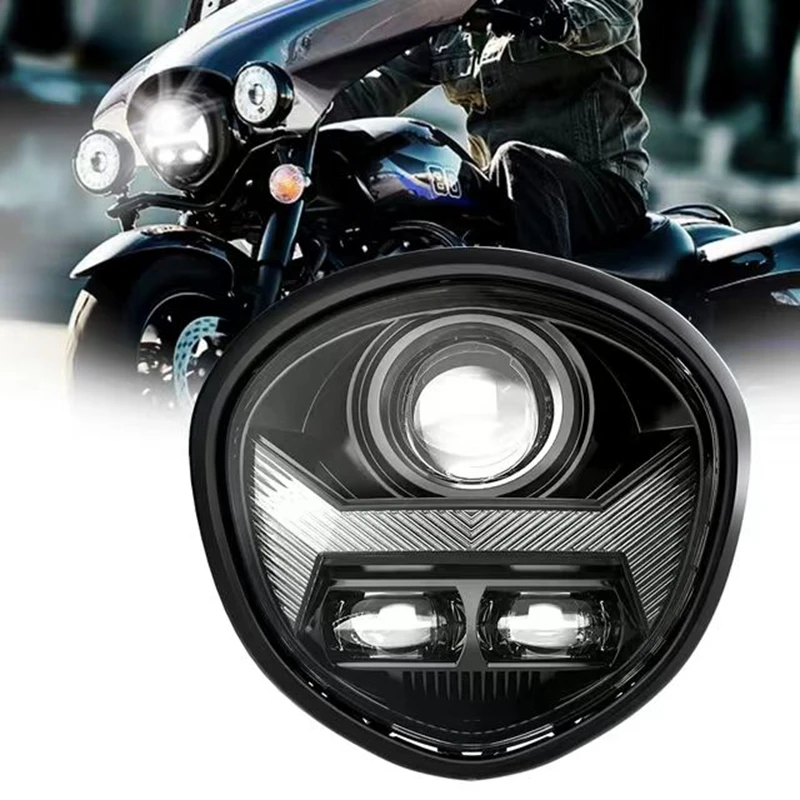 E24 Approved Led Headlight Projector High Low Beam Adjustable for Yamaha Motors 2010-2017 V Star 1300 XVS 1300 waterproof IP68
E24 Approved Led Headlight Projector High Low Beam Adjustable for Yamaha Motors 2010-2017 V Star 1300 XVS 1300 waterproof IP68