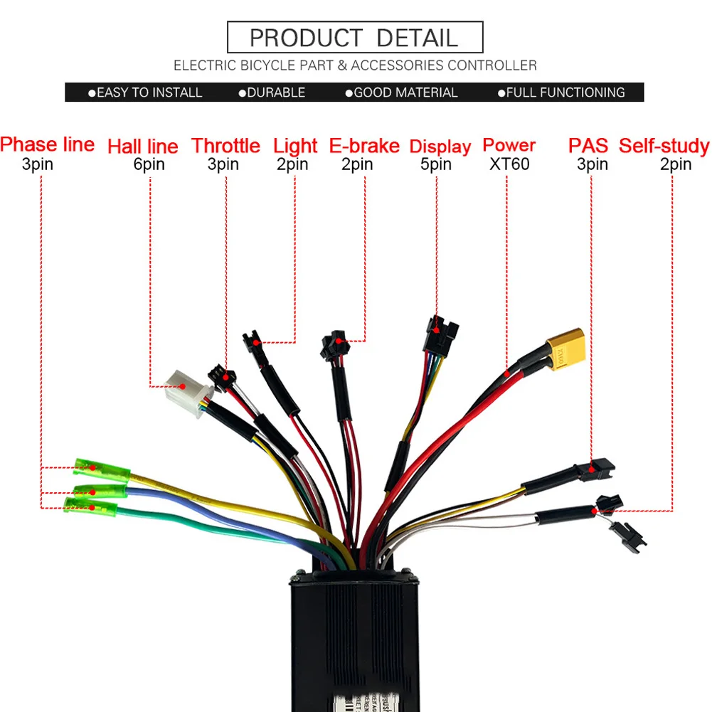 Sine Wave Controller Experience the Power of 36/48V 30A Sine Wave Controller with Display and Throttle for E bike and MTB
Sine Wave Controller Experience the Power of 36/48V 30A Sine Wave Controller with Display and Throttle for E bike and MTB