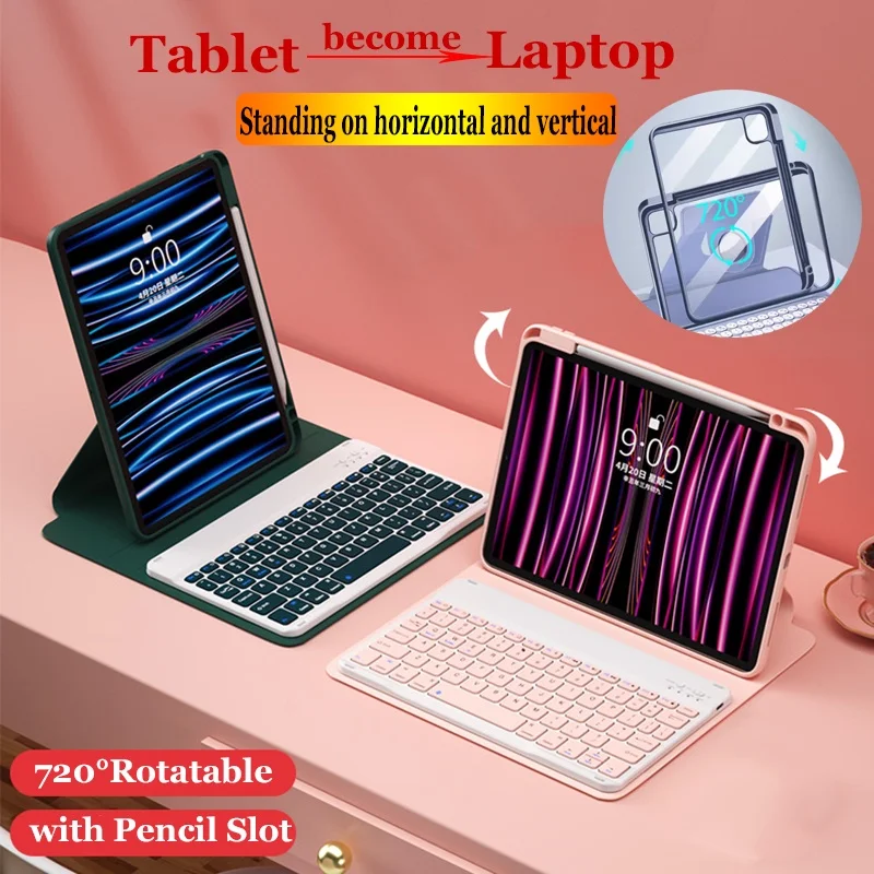 For Ipad 9.7 2017 2018 5th 6th Pro 11 2022 2021 2020 Air 5 4 3 2 1 Pro 9.7 2016 for Ipad 10th 10.9 Rotation Stand Keyboard Case
For Ipad 9.7 2017 2018 5th 6th Pro 11 2022 2021 2020 Air 5 4 3 2 1 Pro 9.7 2016 for Ipad 10th 10.9 Rotation Stand Keyboard Case