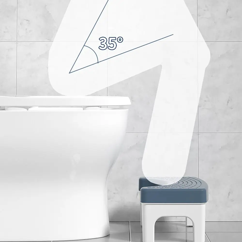 

Здоровое сиденье для унитаза, стул, нескользящий изогнутый дизайн, подставка для ног, гаджеты для ванной комнаты, стул для унитаза
