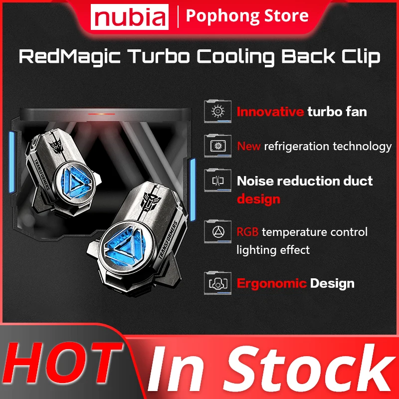Original Nubia Turbo Cooler RedMagic 7s Pro 7pro 7s Gaming Phone Fan Cooler Support APP Control ICE Dock Suitable width 70-82mm
Original Nubia Turbo Cooler RedMagic 7s Pro 7pro 7s Gaming Phone Fan Cooler Support APP Control ICE Dock Suitable width 70-82mm