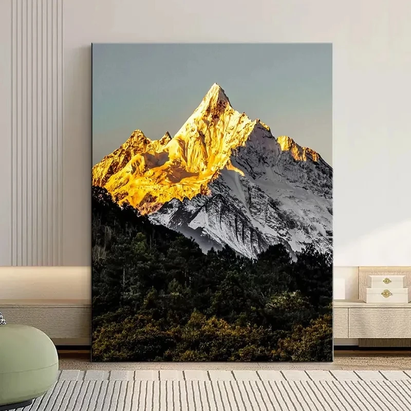 

Rizhao Jinshan Scenery Oil Painting Large -sized Living Room Restaurant Hand -painted Filling Color Painting Decoration Painting