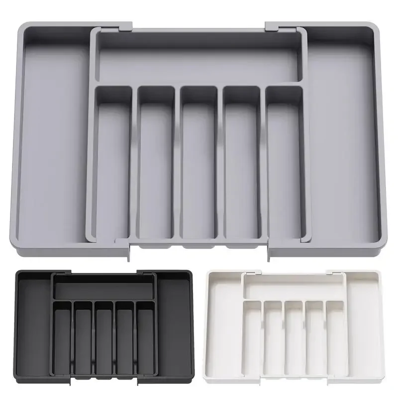 

Utensil Storage Drawers Divider Compact Set Organizer Adjustable Box Drawer Cutlery Expandable Tray Silverware Holder