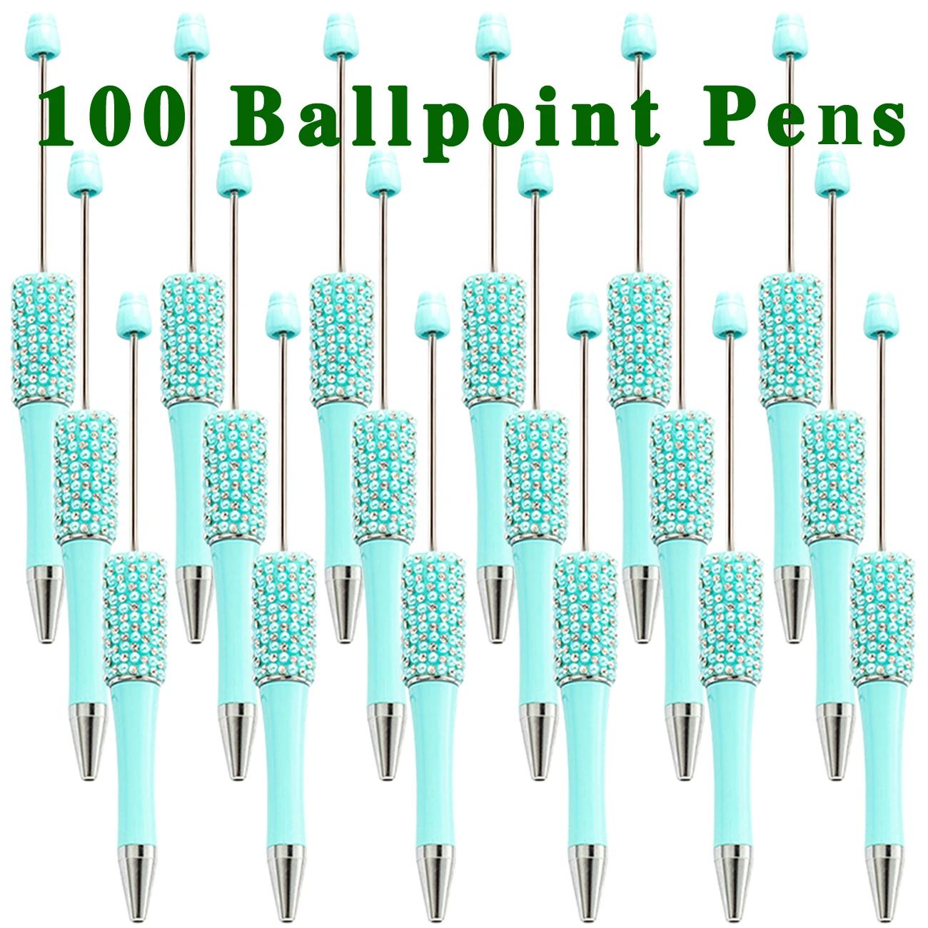 100Pcs Candy blue Diamond Bead Ballpoint Pen Handmade Sticking Beaded Pens Creative Colorful Rhinestone Pens School Supplies
100Pcs Candy blue Diamond Bead Ballpoint Pen Handmade Sticking Beaded Pens Creative Colorful Rhinestone Pens School Supplies
