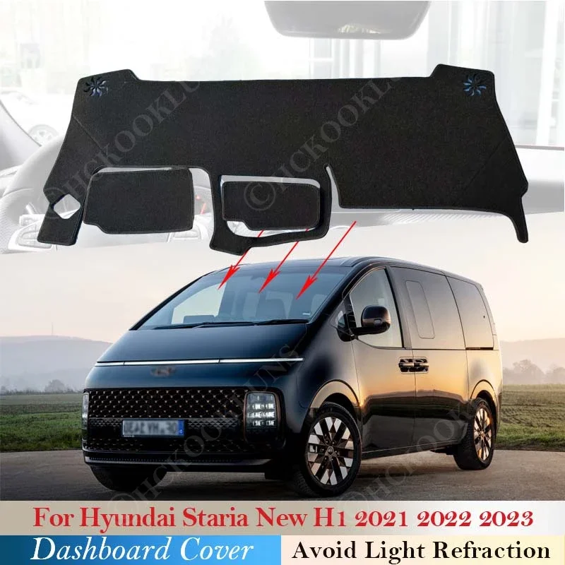 Накладка на приборную панель, коврик для Hyundai Staria New H1 2021 2022 2023, защитный коврик, автомобильные аксессуары, противоскользящий ковер от солнца, ковер
Накладка на приборную панель, коврик для Hyundai Staria New H1 2021 2022 2023, защитный коврик, автомобильные аксессуары, противоскользящий ковер от солнца, ковер