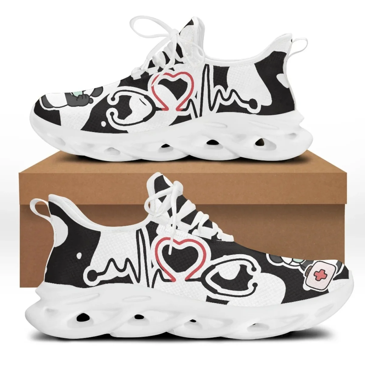 Yikeluo Nurse Panda Print Women Mesh Swing Sneakers Girls Breathable Lace up Platform Shoes for Ladies Footwear 2022
Yikeluo Nurse Panda Print Women Mesh Swing Sneakers Girls Breathable Lace up Platform Shoes for Ladies Footwear 2022