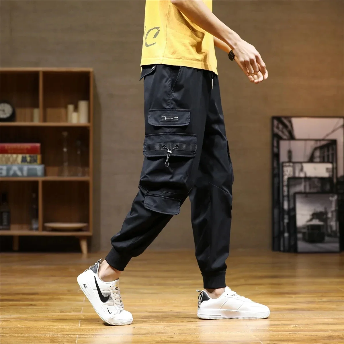 

Fashionable and trendy brand spring/summer casual pants, youthful and trendy, simple and loose fitting new long pants for men'