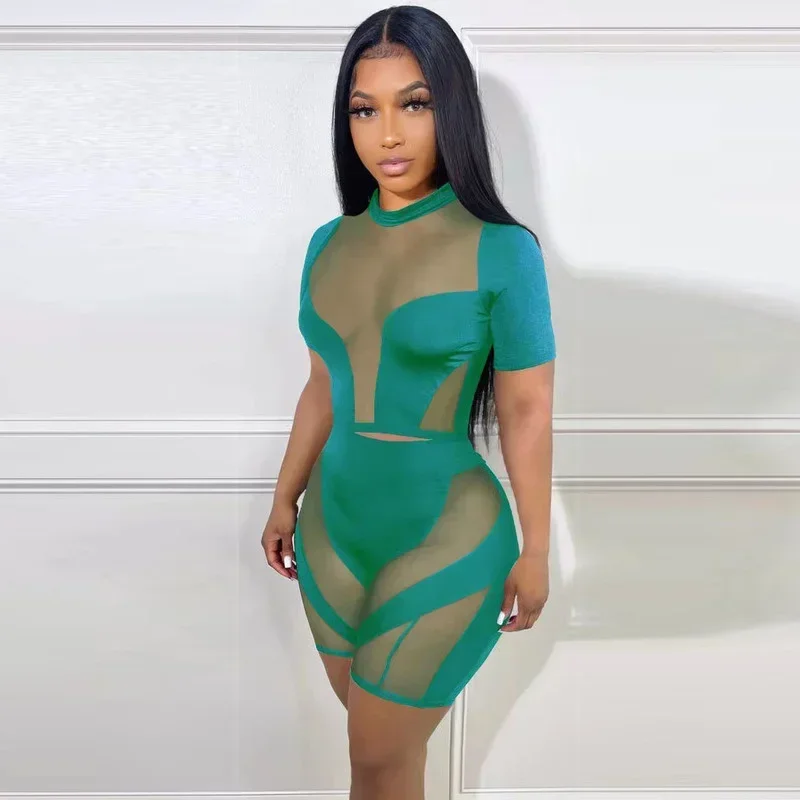 WUHE Sheer Mesh Splicing Two Piece Set Women Clothes Shorts Crop Top Sport Suits Sexy Club Outfits Tracksuit Wholesale
WUHE Sheer Mesh Splicing Two Piece Set Women Clothes Shorts Crop Top Sport Suits Sexy Club Outfits Tracksuit Wholesale