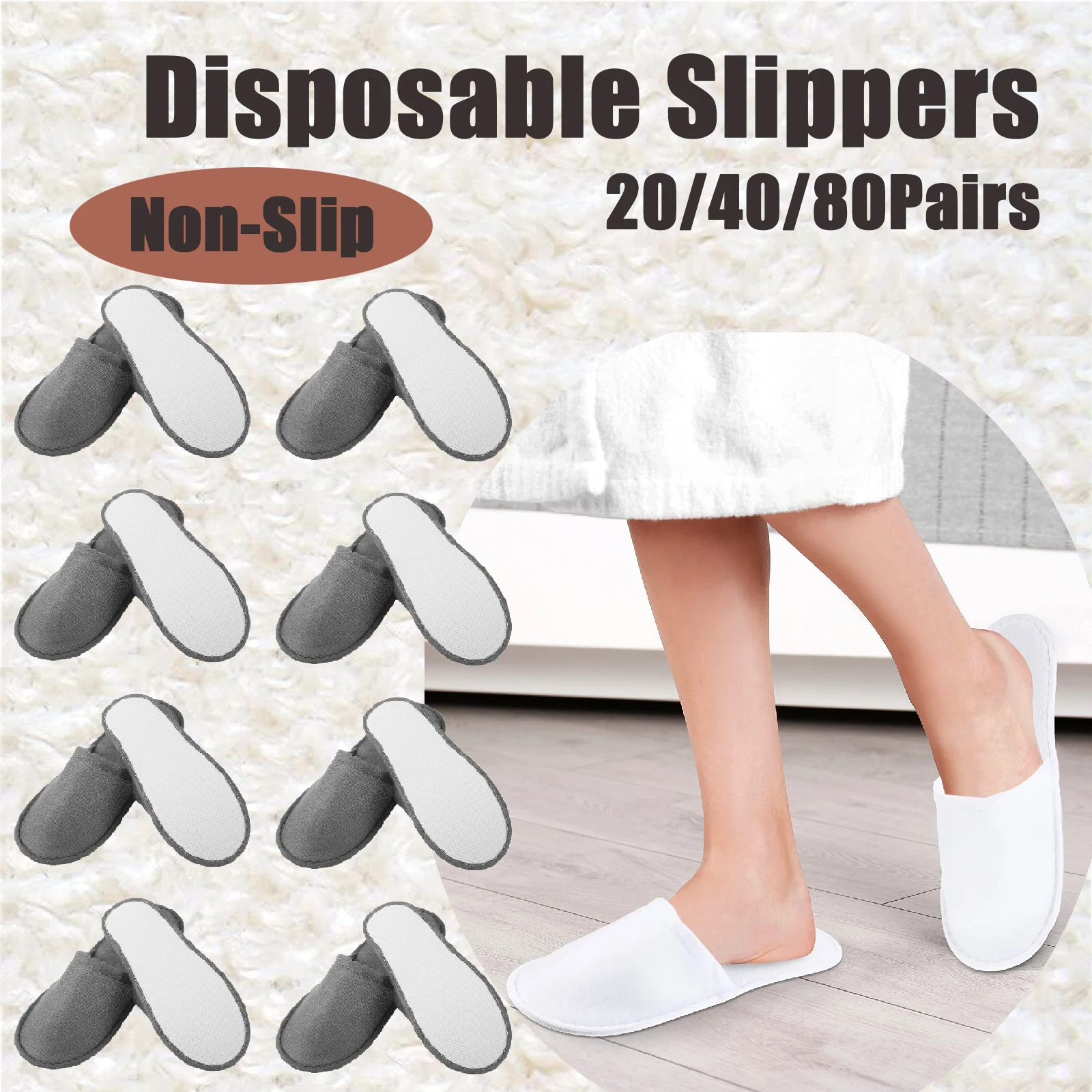 Нескользящие одноразовые Тапочки унисекс, домашние тапочки из матового плюша с закрытым носком, для спа/путешествий/гостиниц, 20/40/80 пар
Нескользящие одноразовые Тапочки унисекс, домашние тапочки из матового плюша с закрытым носком, для спа/путешествий/гостиниц, 20/40/80 пар