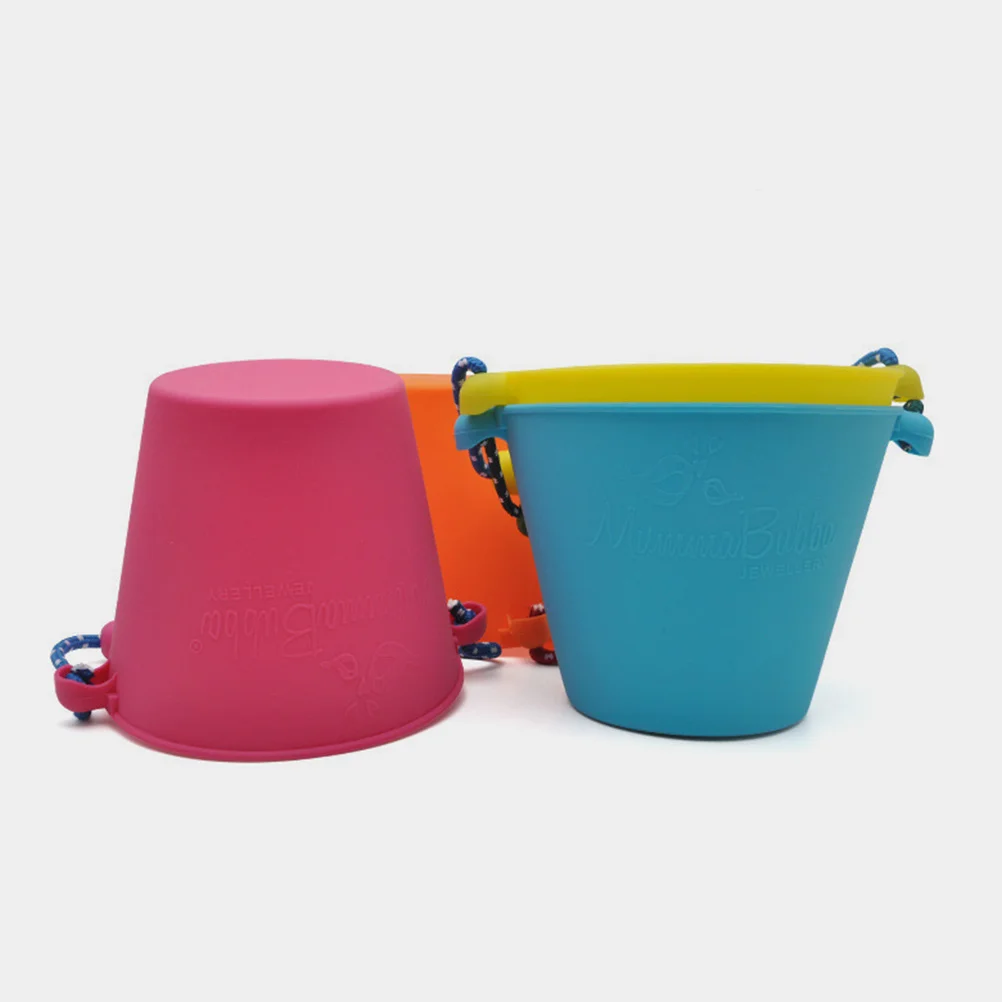 2 Pcs Silicone Beach Bucket Kids Sand Toys The Small Buckets Silica Gel Multi-function Folding children 
2 Pcs Silicone Beach Bucket Kids Sand Toys The Small Buckets Silica Gel Multi-function Folding children