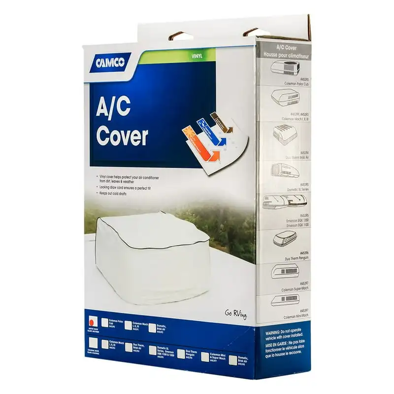 

Air Conditioning/AC Cover | Features a Locking Draw Cord & Arctic White Heavy-Duty Vinyl Design (45391)