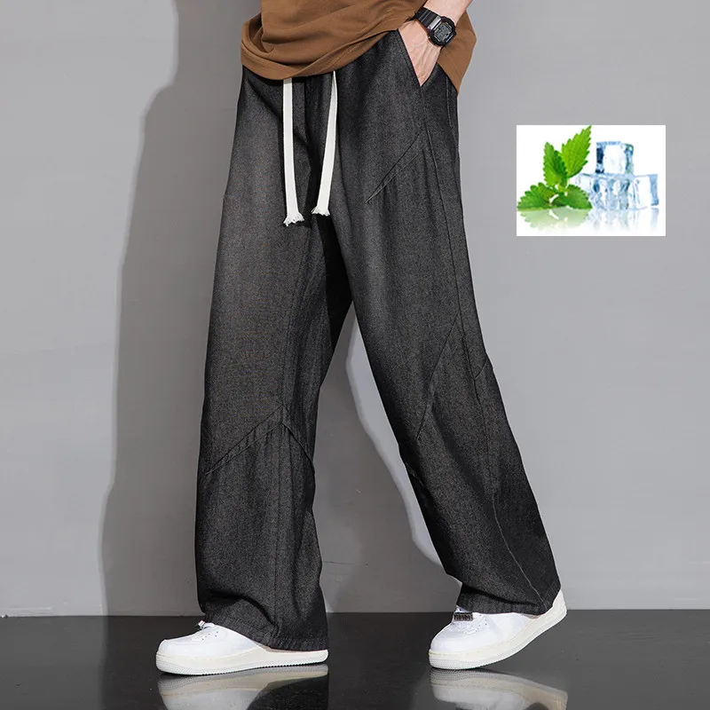 

Brand Japanese Loose Jeans 2024 Summer Thin Baggy Fashion Casual Wide Leg Pants Large Size Straight Leg Wide Leg Pants 7XL 8XL