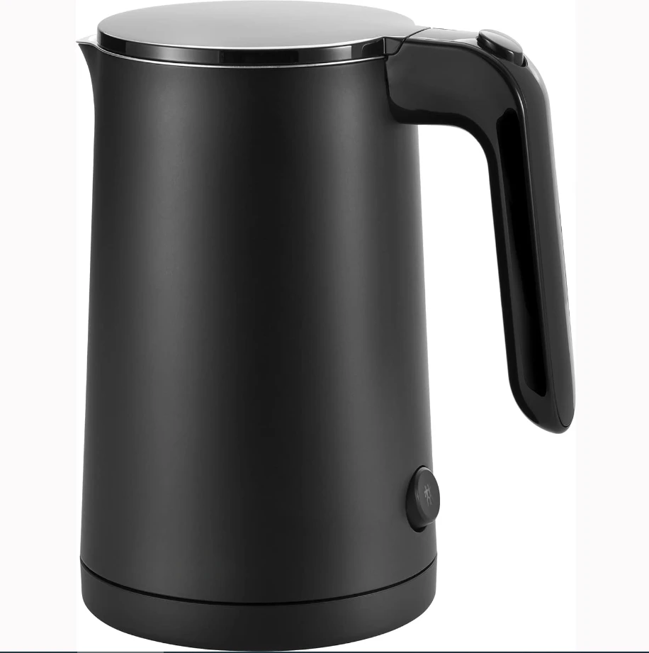 

ZWILLING Enfinigy Cool Touch 1-литровый электрический чайник, беспроводной чайник и горячая вода-черный