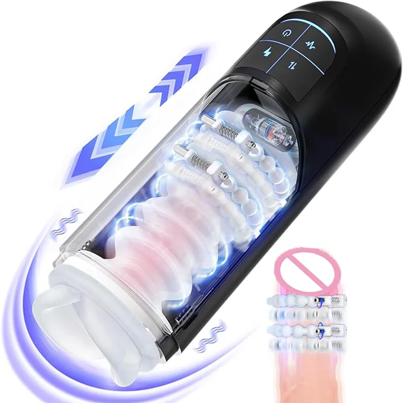 

Automatic Masturbators Sex Toys for Men Powerful Thrusting Vibrating Realistic Pocket Pussy Adult Products Masturbation Cup Male