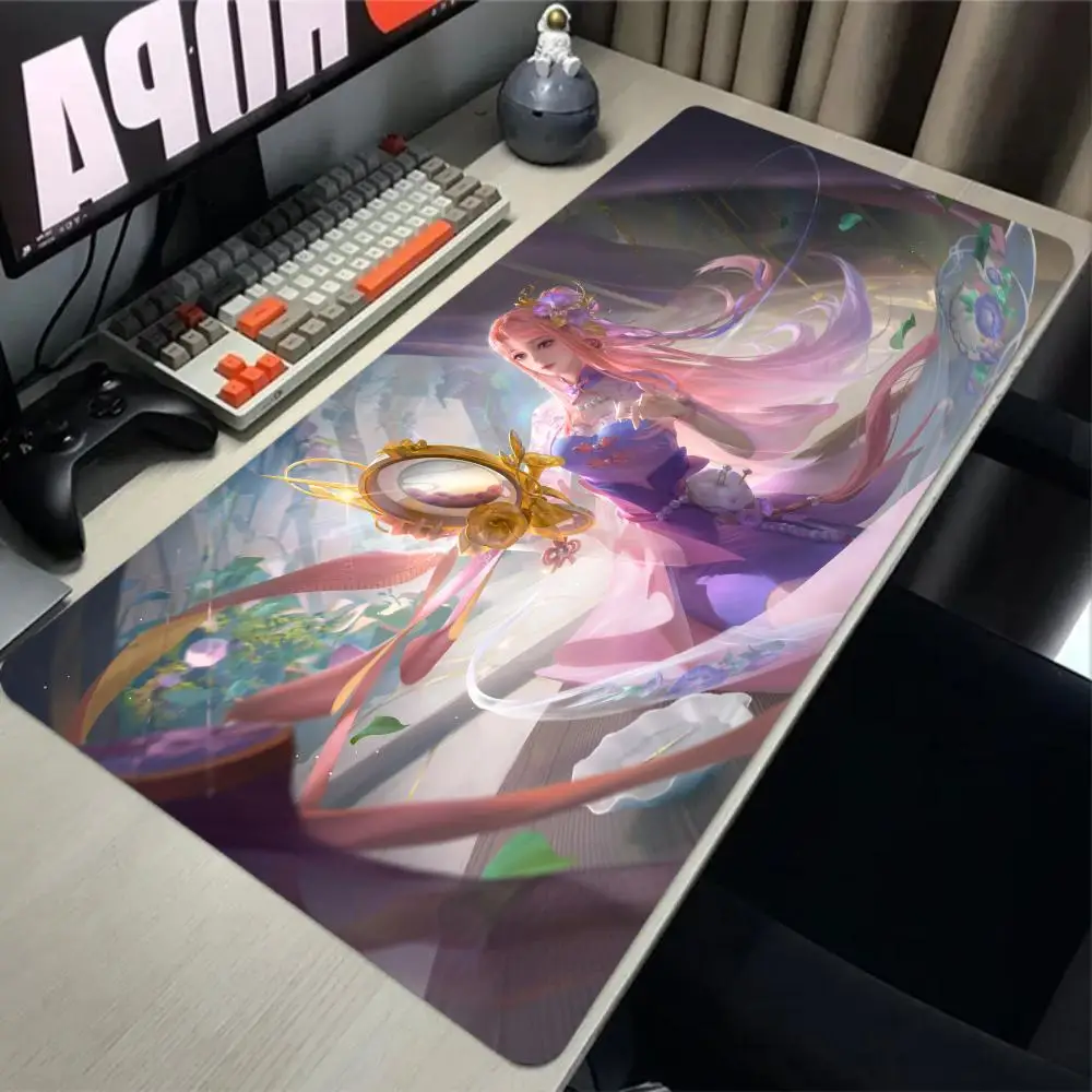 

Anime Girl Mouse Pad Gaming Large Mousepad Anti-slip Rubber mouse mat Computer Gamer Desk Mat Stitched Edge Extended Pad Deskmat
