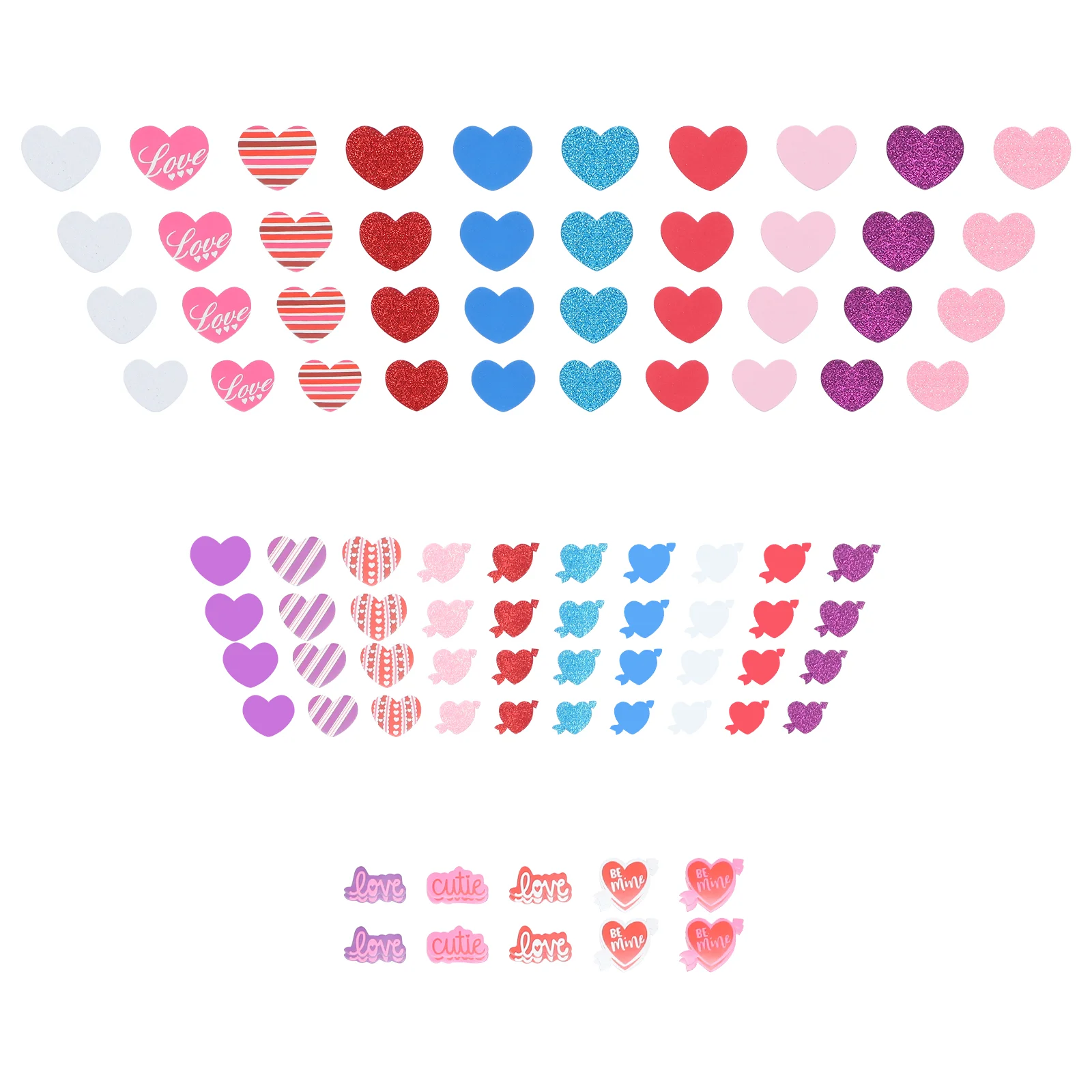 

Love Stickers Small Heart Mini Applique Valentine's Day Supplies Foams Paper Self-Adhesive