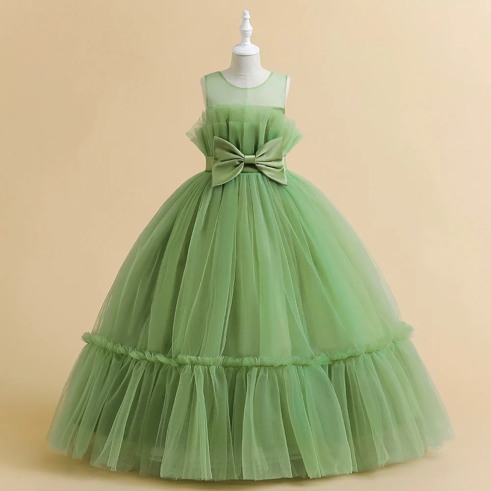 Kids Bridesmaid Pageant Dress Tulle Puffy Floor Length Long Gown For Birthday Party Children Wedding Ceremony Gowns for 6-16Y
Kids Bridesmaid Pageant Dress Tulle Puffy Floor Length Long Gown For Birthday Party Children Wedding Ceremony Gowns for 6-16Y