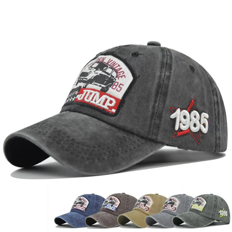 

Trucker Washed Cotton Baseball Cap for Women Snapback Hat Men Wild Adventure Embroidery Bone Dad Cap Gorras Casual Fishing Hat