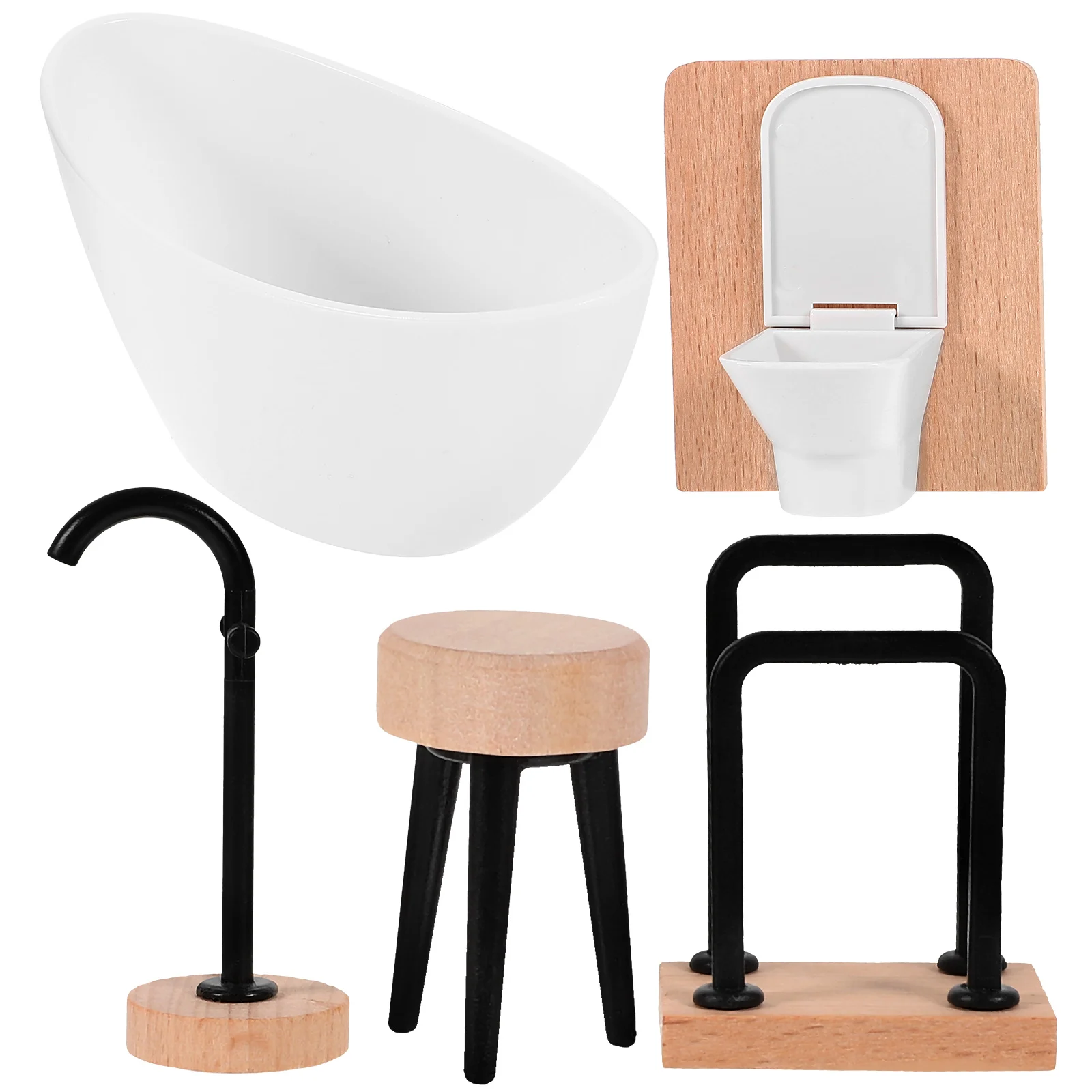 5 Pcs Toilet Simulation Mini Furniture House Miniature Life Scene Decor Wood Ornament
5 Pcs Toilet Simulation Mini Furniture House Miniature Life Scene Decor Wood Ornament