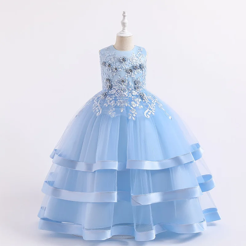 Girls Floral Princess Dress Multi Layered Satin Lace Beaded Wedding Dress Children Host Elegant Catwalk Show Princess Dress
Girls Floral Princess Dress Multi Layered Satin Lace Beaded Wedding Dress Children Host Elegant Catwalk Show Princess Dress