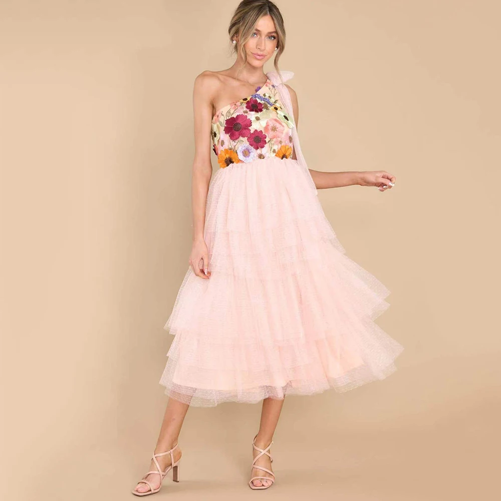 One Shoulder Tulle Patchwork Ankle-Length Prom Gown Flowers Backless Vintage Illusion Evening Dress Vestido De Novia
One Shoulder Tulle Patchwork Ankle-Length Prom Gown Flowers Backless Vintage Illusion Evening Dress Vestido De Novia