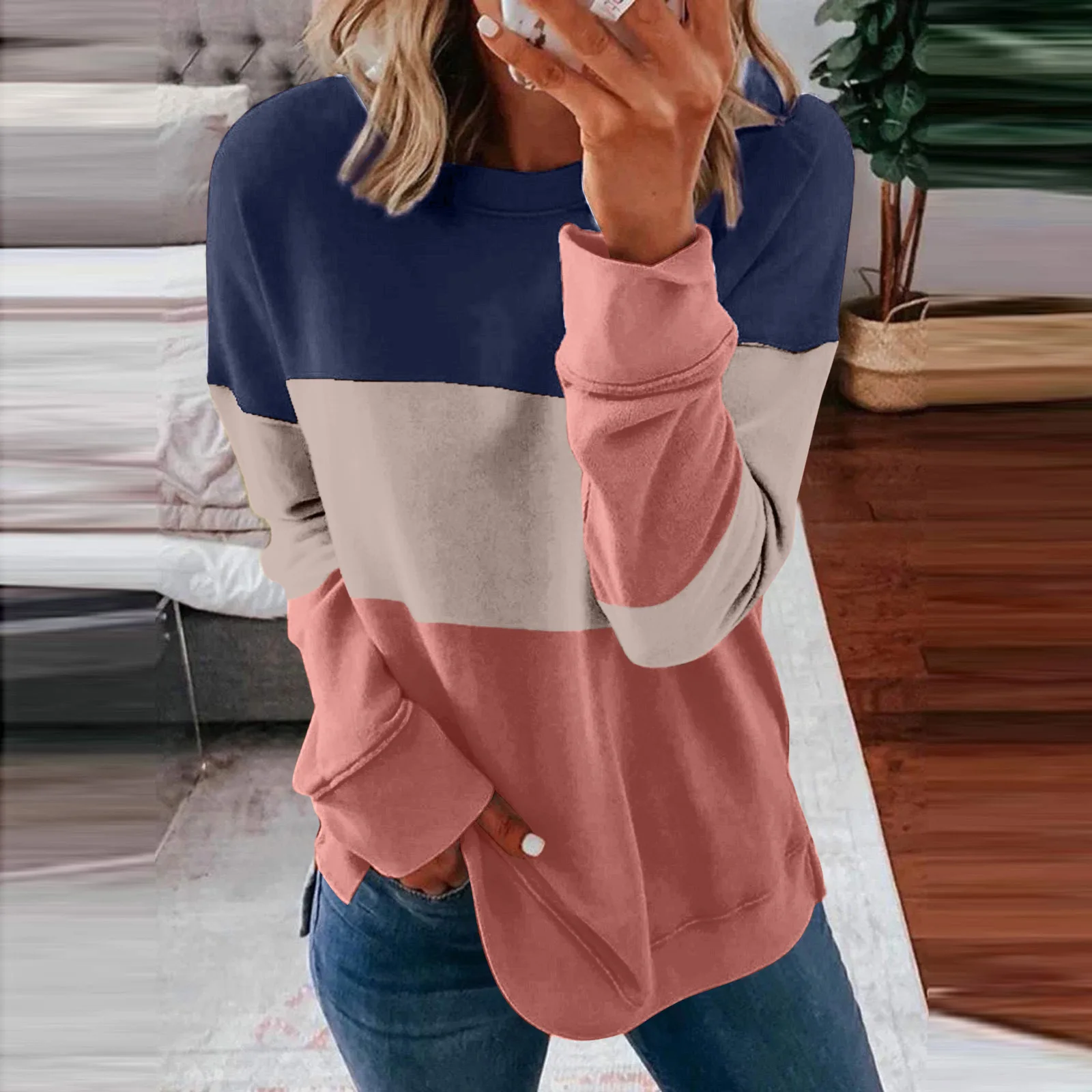 Striped Women Sweatshirt Spring Long Sleeve Top Women Tshirt Sweatshirt O Neck Casual Loose Pullover Women Clothing
Striped Women Sweatshirt Spring Long Sleeve Top Women Tshirt Sweatshirt O Neck Casual Loose Pullover Women Clothing